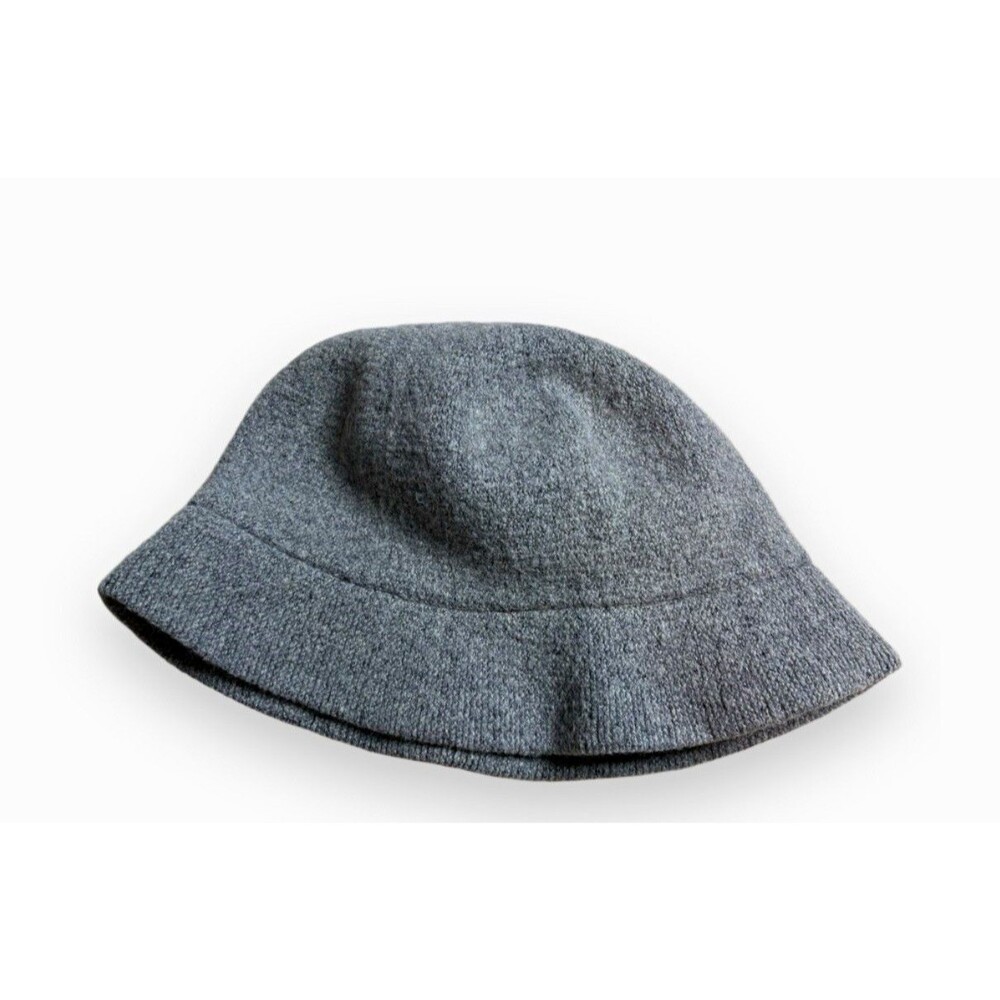 J.Crew Soft Knit Wool Blend Bucket Hat Heather Grey Cozy Winter Cap One Size
